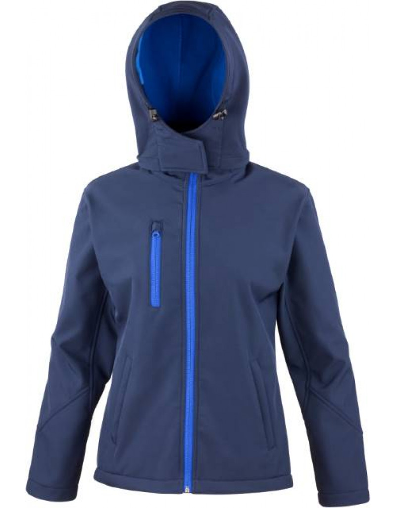 Jachetă softshell cu 3 straturi și glugă pentru femei
